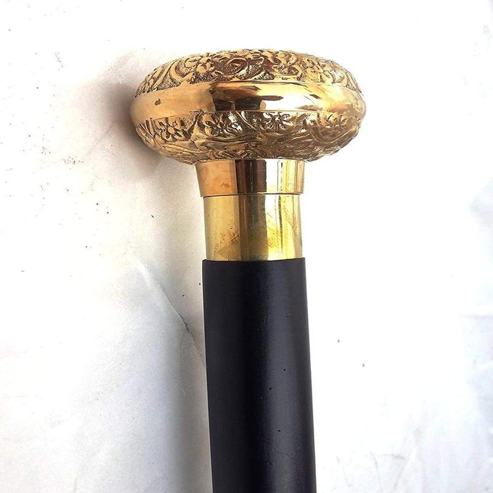 Vimal Nautical Handmade Men Women Steampunk Walking Cane-Brass-Walking Stick-Wooden-Gift 36 to 37" INCH Approx
