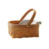 Picnic storage basket Basket Natural Woven Woodchip with Folding Handles Closet Storage Organizer Bath Toy and Kids Toy view 1