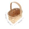 Picnic storage basket Basket Natural Woven Woodchip with Folding Handles Closet Storage Organizer Bath Toy and Kids Toy view 4