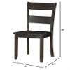 BOWERY HILL 38" H Contemporary Wood Ladder Back Side Chair in Walnut (Set of 2) view 2