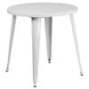 BOWERY HILL 30" Round Metal Dining Table in White view 1