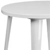 BOWERY HILL 30" Round Metal Dining Table in White view 4