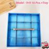 Brownie Cutter Stainless 100% Heavy duty Baking Pan with Slicer size 9x9 9,12,16,25 Pieces Ensures Perfect Crispy Edges baking pan Bakeware for Oven Baking Bakeware Cake portion cutter (9x9 16 Pcs.) view 2