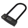 NBYT U Bike Lock - Heavy Duty Combination Lock for Motorcycle Wheel, Office Door, Fence & Gate - Resettable, Long Combination U-Lock in Black - Steel/Zinc/PVC Construction - 8.8 x 4.7 x 1.1 Inches view 1