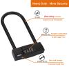 NBYT U Bike Lock - Heavy Duty Combination Lock for Motorcycle Wheel, Office Door, Fence & Gate - Resettable, Long Combination U-Lock in Black - Steel/Zinc/PVC Construction - 8.8 x 4.7 x 1.1 Inches view 4