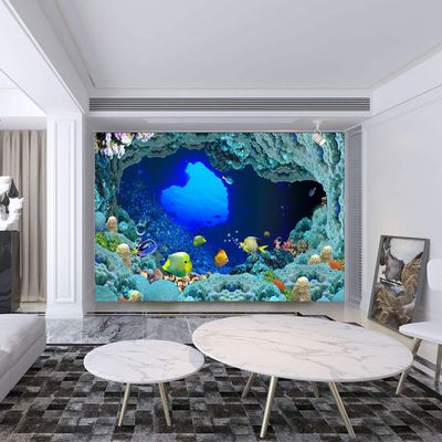 Niwo ART - Sea World G, Removable Wall Mural | Self-Adhesive Large Wallpaper (96"x144")