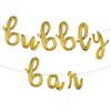 16inch BUBBLY BAR Letter Foil Balloons,Bar Party Banner, Bridal Shower Engagement Bachelorette Champagne Brunch Wedding Graduation Fiesta Party Supplies Decorations (L Bubbly Bar Gold) view 1