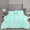 1 Piece Pinch Pleated Comforter with Corner Tabs 100% Egyptian Cotton Premium Quality Baffle Pintuck Comforter Set 500 GSM All Season Goose Down Aqua Blue-Twin/Twin XL Decorative Comforter view 1