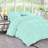 1 Piece Pinch Pleated Comforter with Corner Tabs 100% Egyptian Cotton Premium Quality Baffle Pintuck Comforter Set 500 GSM All Season Goose Down Aqua Blue-Twin/Twin XL Decorative Comforter view 2