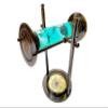 A.A.Nauticals - 8.66 Inch Colourful Water Filled Tube Floating Sand Clock Timer Hourglass with Compass - Handmade Rustic Decor Antique Brass Enclosed (Cyan) view 3