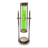 A.A.Nauticals - 8.66 Inch Colourful Water Filled Tube Floating Sand Clock Timer Hourglass with Compass - Handmade Rustic Decor Antique Brass Enclosed (Green) view 2