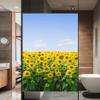 Privacy Window Film Beautiful Sunflower Decorative Non-Adhesive Static Cling Frosted Glass Window Film Window Stickers for Home Office 65x100cm(25.6" x39.4) view 2