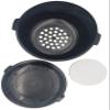 Kernel Katcher Popcorn Bowl, Dentist Invented, Dishwasher Safe, Recycled Material (Black) view 1