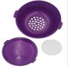 APSI Store Kernel Katcher Popcorn Bowl Set - Popcorn Bowl with Kernel Sifter and Separator, Large and Reusable With Lid, Dishwasher Safe, Recycled Plastic with Handle (Purple Sparkle) view 1