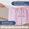 Wrap Around Dust Ruffle Bed Skirt - College Dorm Room - Twin/Twin XL view 4