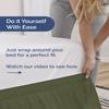Wrap Around Dust Ruffle Bed Skirt for College Dorm - Sage Green - Twin/Twin XL Size Beds w/ 18 Inch Drop - Elastic Strap & Adjustable Pleated Bedskirt - Wrinkle Free - for Women, Men, Kids and Teens view 3