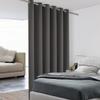BONZER Room Divider Curtain Total Privacy Wall Grommet Thermal Insulated Wide Blackout Curtains for Bedroom Living Room, 96L x 70W Inch (8L x 5.8W ft), 1 Panel, Dark Grey view 1
