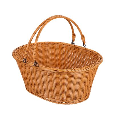 Cabilock Elegant Wicker Storage Basket Food Baskets Seagrass Storage Rattan Holder Picnic for Outdoor Random