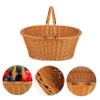 Cabilock Elegant Wicker Storage Basket Food Baskets Seagrass Storage Rattan Holder Picnic for Outdoor Random view 2