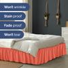 Wrap Around Dust Ruffle Bed Skirt - Coral - for Full Size Beds with 24 Inch Drop - Easy Fit Elastic Strap - Adjustable Pleated Bedskirt w/Brushed Fabric - Wrinkle Free - for Women, Men, Kids & Teens view 4