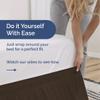 Wrap Around Dust Ruffle Bed Skirt - Brown - for Full Size Beds with 12 Inch Drop - Easy Fit Elastic Strap - Adjustable Pleated Bedskirt w/Brushed Fabric - Wrinkle Free - for Women, Men, Kids & Teens view 3