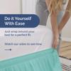 Wrap Around Dust Ruffle Bed Skirt - Spa Blue - for Full Size Beds with 18 Inch Drop - Easy Fit Elastic Strap - Adjustable Pleated Bedskirt w/Brushed Fabric Wrinkle Free - for Women, Men, Kids & Teens view 3