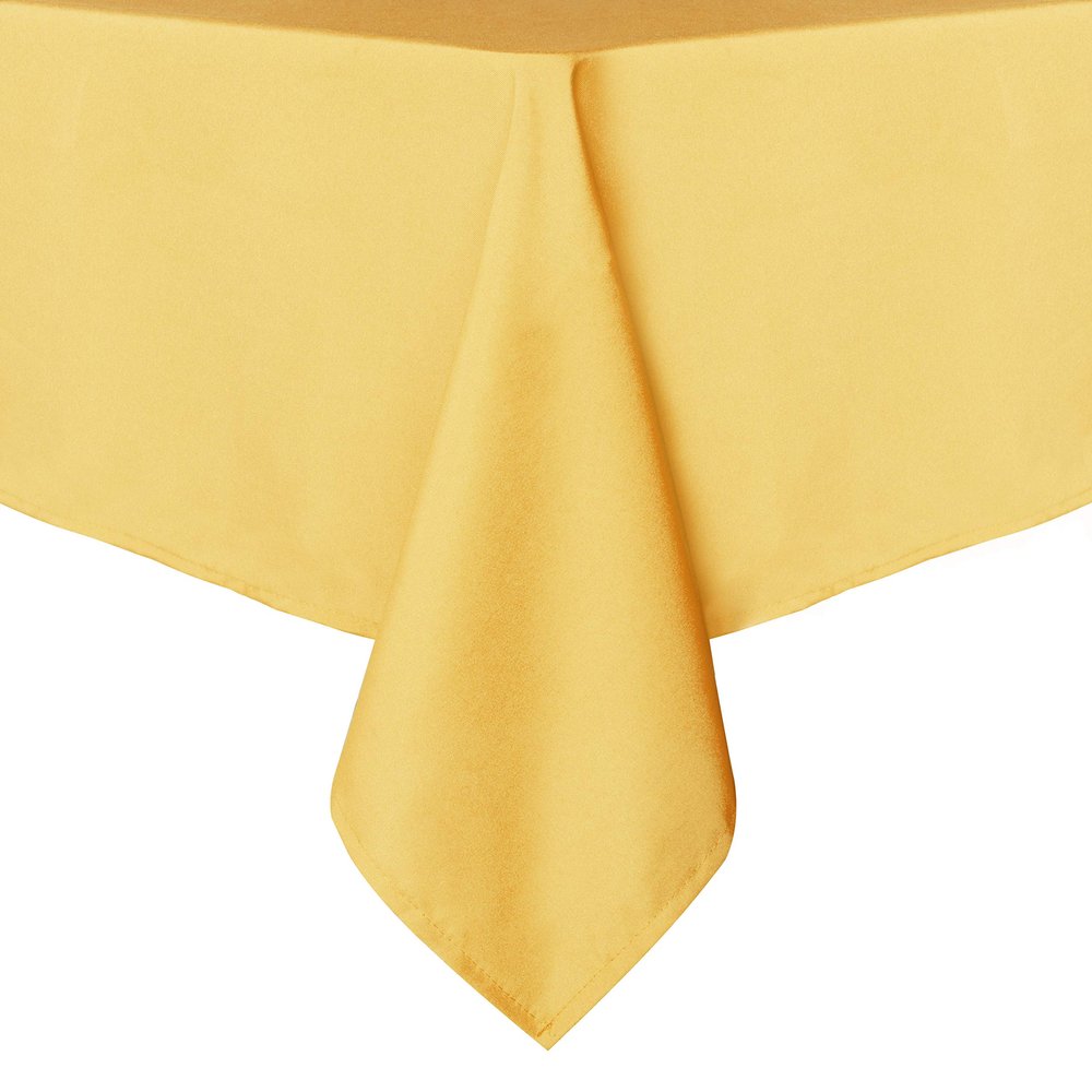 sancua Rectangle Tablecloth - 70 x 90 Inch - Stain and Wrinkle Resistant Washable Polyester Table Cloth, Decorative Fabric Table Cover for Dining Tables, Buffet Parties and Camping, Yellow