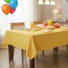 sancua Rectangle Tablecloth - 70 x 90 Inch - Stain and Wrinkle Resistant Washable Polyester Table Cloth, Decorative Fabric Table Cover for Dining Tables, Buffet Parties and Camping, Yellow view 2