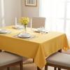sancua Rectangle Tablecloth - 70 x 90 Inch - Stain and Wrinkle Resistant Washable Polyester Table Cloth, Decorative Fabric Table Cover for Dining Tables, Buffet Parties and Camping, Yellow view 3