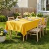 sancua Rectangle Tablecloth - 70 x 90 Inch - Stain and Wrinkle Resistant Washable Polyester Table Cloth, Decorative Fabric Table Cover for Dining Tables, Buffet Parties and Camping, Yellow view 4