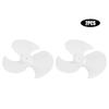 GLOGLOW 10.6 Inch Plastic Fan Replacement, 3-Leaf Universal Fan Blades with Nut Cover for Household Standing Pedestal and Table Fans, 2 Pack view 2