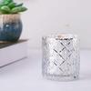 6 pcs 3" Silver Metallic Geometric Design Mercury Glass Votive Candle Holders Wedding Reception Events Centerpieces view 3