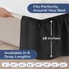 CGK Wrap Around Dust Ruffle Bed Skirt - King Size, 18" Inch, Black view 4
