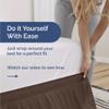 Wrap Around Dust Ruffle Bed Skirt - Brown - for King Size Beds with 15 Inch Drop - Easy Fit Elastic Strap - Adjustable Pleated Bedskirt w/Brushed Fabric - Wrinkle Free - for Women, Men, Kids & Teens view 3
