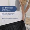 Wrap Around Dust Ruffle Bed Skirt - Black - for King Size Beds with 12 Inch Drop - Easy Fit Elastic Strap - Adjustable Pleated Bedskirt w/Brushed Fabric - Wrinkle Free - for Women, Men, Kids & Teens view 3