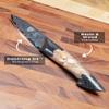 Dalstrong Paring Knife With Cover- 4-Scorpion Series - Venom Edition - Japanese Steel Chef Knife - Spiral Sandstorm Blade Pattern - Black Honeycomb Resin Handle - w/Leather Sheath view 3