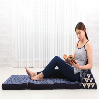 Leewadee Thai Foldable Floor Mat 67 x 21 inches Kapok with Backrest