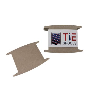 Ribbon Storage Tie Spools (20 spools) - Tie Organizer-Storage-Bin-Storage Cabinet Organization-Twine Storage Wrapping Lace Storage (Tie Spool), Brown