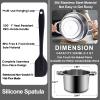 1000ML/1QT Double Boiler Chocolate Melting with 2QT 304 Stainless Steel Pot, Chocolate Melting Pot with Silicone Spatula view 4