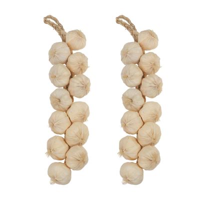 BESPORTBLE Home2Pcs Simulation Garlic Hanging String Creative String Photography Props Artificial Vegetable String Decor