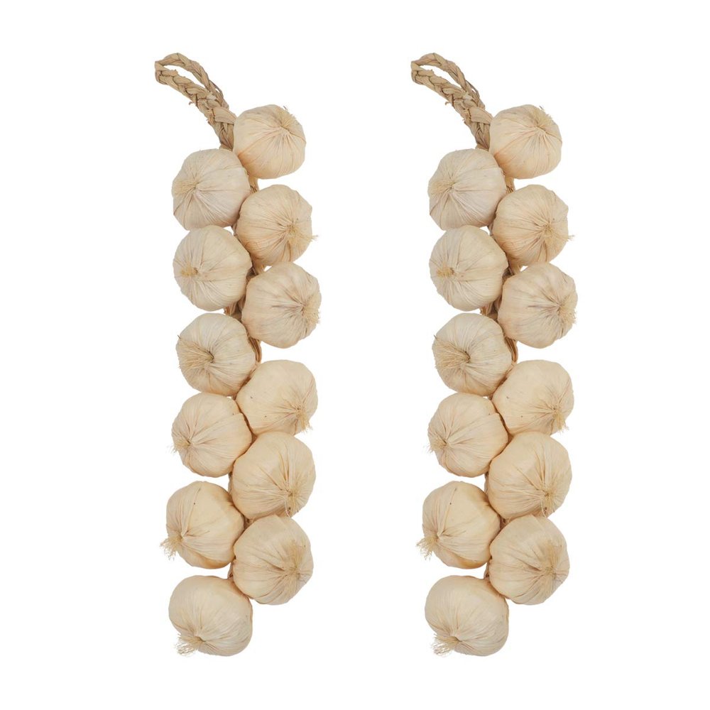 BESPORTBLE Home2Pcs Simulation Garlic Hanging String Creative String Photography Props Artificial Vegetable String Decor