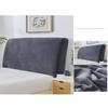 Dustproof Bed Head Cover Stretchy Bed Headboard Slipcover Dustproof Protector Cover for Bed Headboard Bedroom for Single/King/Double (Color : Dark Grey, Size : 120-135cm) view 2