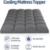 Mattress Topper Full XL for Back Pain, Extra Thick Mattress Pad Cover, Plush Pillow Top, Deep Elastic Pocket, Grey view 2