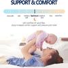 Mattress Topper Full XL for Back Pain, Extra Thick Mattress Pad Cover, Plush Pillow Top, Deep Elastic Pocket, Grey view 3