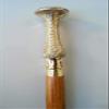 Vimal Nautical 3 Fold Wooden Stick Handmade Designer Brass Designer Handle Wooden Walking Stick Golden & Brown view 3