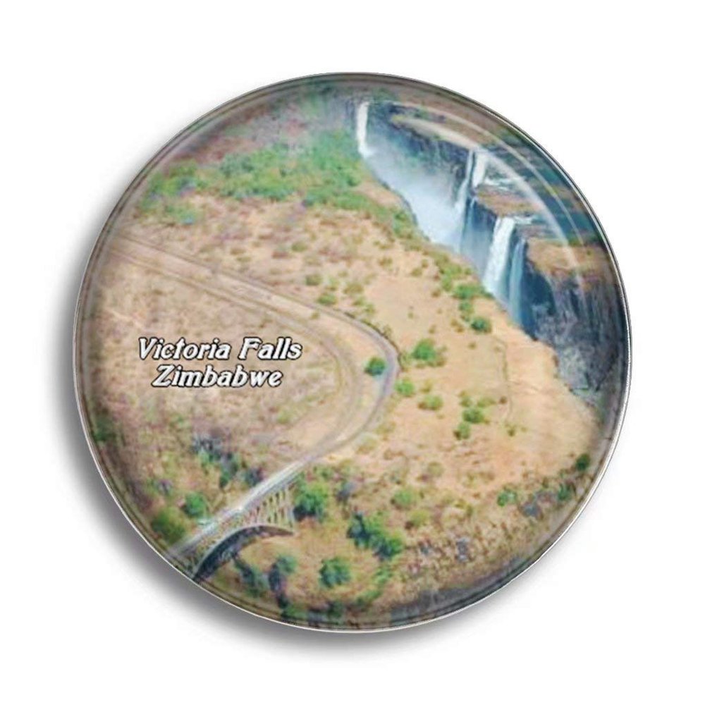 Fridge Magnet Victoria Falls Bridge Zimbabwe Glass Magnets for Refrigerator Souvenirs Cute Crystal Magnet Decor for Whiteboard Office Home Gift