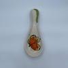 Amarcord Hand Painted Ceramic Spoon Rest with Orange Butterfly Design view 1