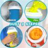 Slushie Maker Cup, Magic Quick Frozen Smoothies Cup Cooling Cup Double Layer Squeeze Cup Slushy Maker, Homemade Milk Shake Ice Cream Maker DIY it for Children and Family view 3