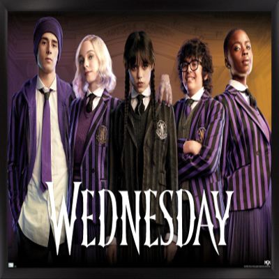 Wednesday - Group Wall Poster, 34L" x 22.4W", Black Framed Version