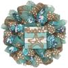 Nautical Wreath, Luxury Handmade  Slotted Wood and Nautical Rope Beach Front Door Decor, 24 or 28 Inch view 1
